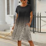 Stylish Short Sleeve Print Mini Dress