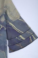 Gold Beach Ocean Waves Marble Print Mini Dress