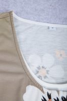 Retro Flower Coffee Brown Button Front Twofer Dress