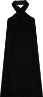 Jet Black Twisted High Halter Sleeveless Mini Dress