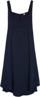 Chic Empire Waist Strap Deep Navy Midi Dress