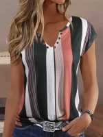Casual Print V-Neck Top