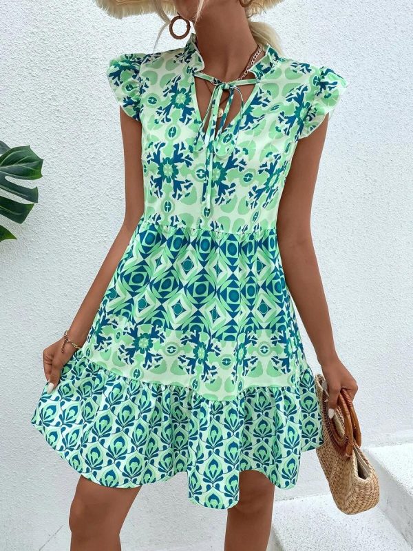 Breezy Green Sleeveless Mini Dress