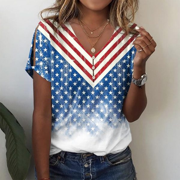 Classy Blue V-Neck Top