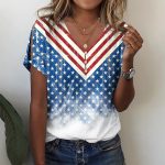 Classy Blue V-Neck Top